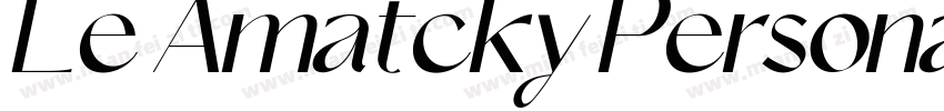 Le Amatcky Personal字体转换